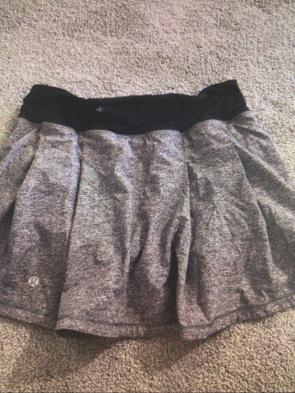 Everyday Heather Gray Skirt with Black Waistband - Picture 2 of 2